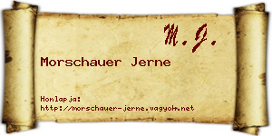 Morschauer Jerne névjegykártya